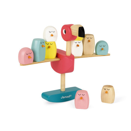 Zigolos the Flamingo Balancing game By Janod for ages 3+